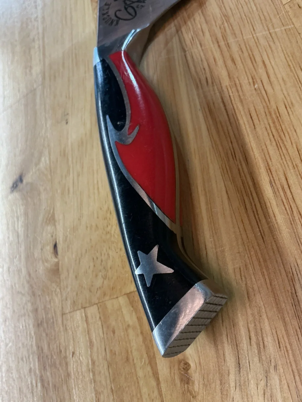 Guy Fieri Knuckle Sandwich 5.5” Santoku Knife German Steel Texas Handle Chef